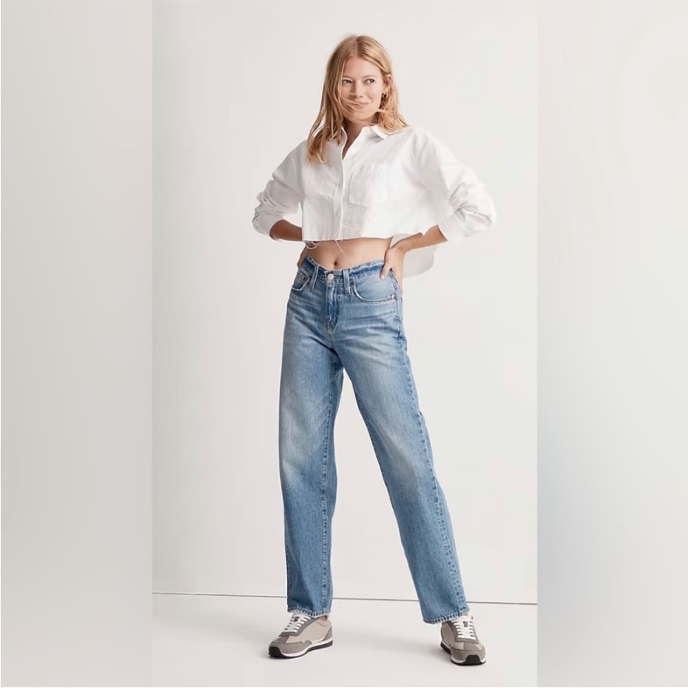 Madewell x Donni $148 Low-Rise Loose Jeans Mathison Wash Size 25